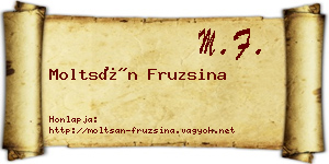 Moltsán Fruzsina névjegykártya